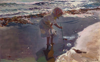 Buscando Mariscos Playa De Valencia by Joaquin Sorolla