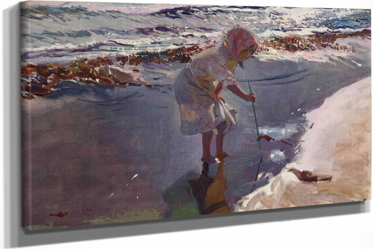 Buscando Mariscos Playa De Valencia by Joaquin Sorolla