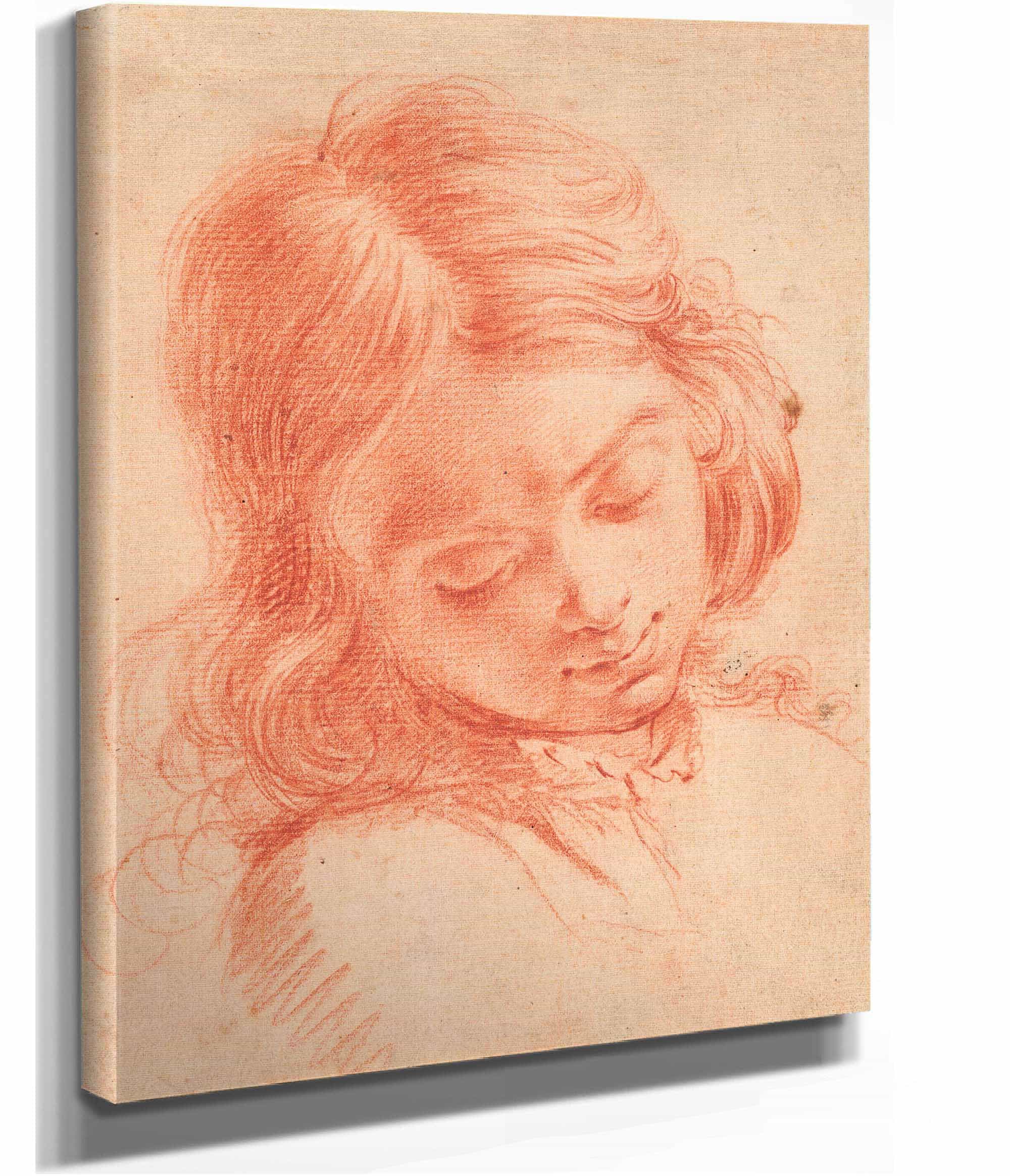 Bust Of A Boy Looking Down by Carlo Dolci