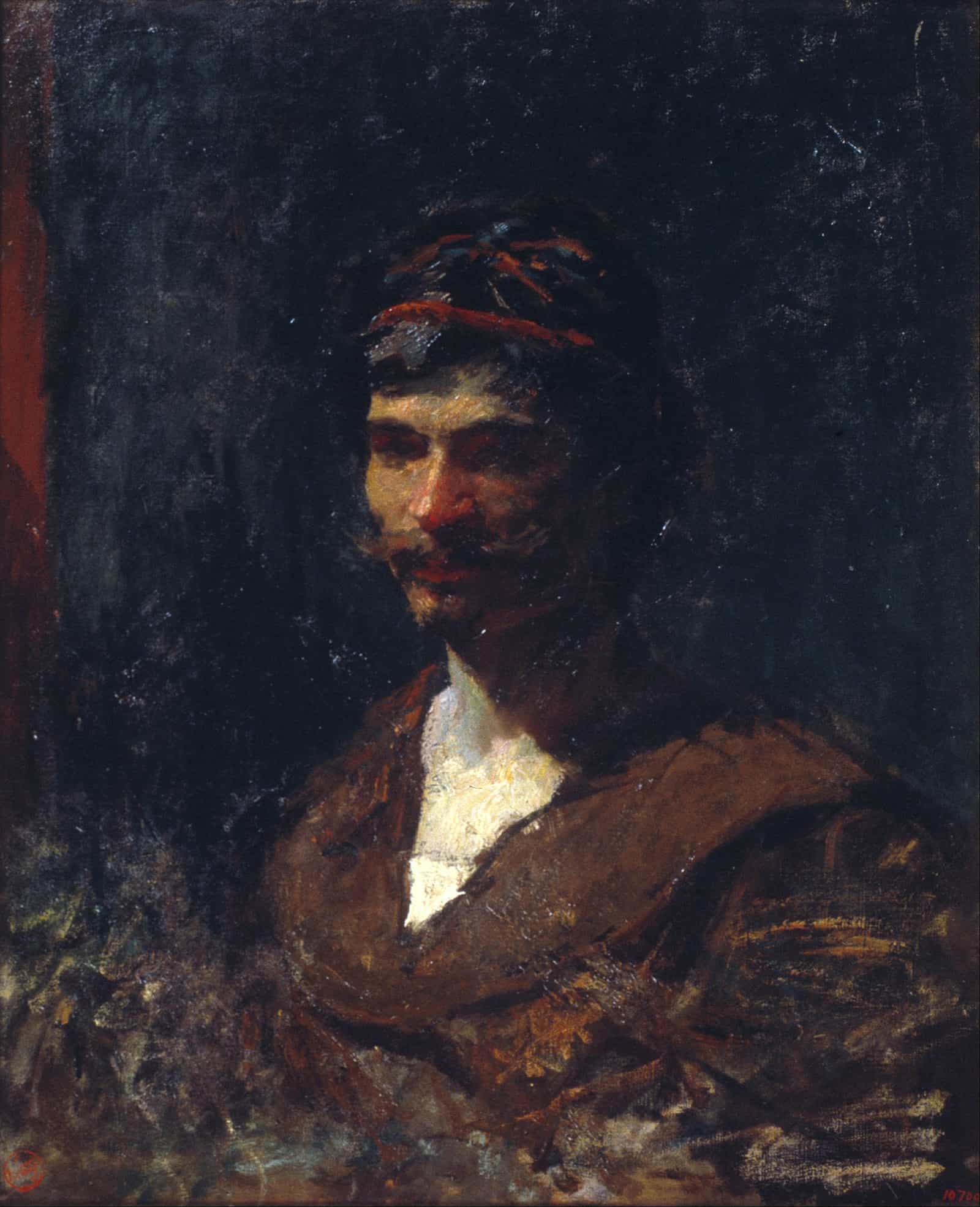 Bust Of A Man Allegory Of Bacchus by Mariano Fortuny Marsal