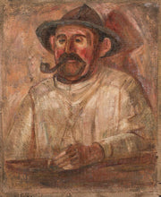 Bust Of A Man In A Hat With A Pipe by Tadeusz Makowski