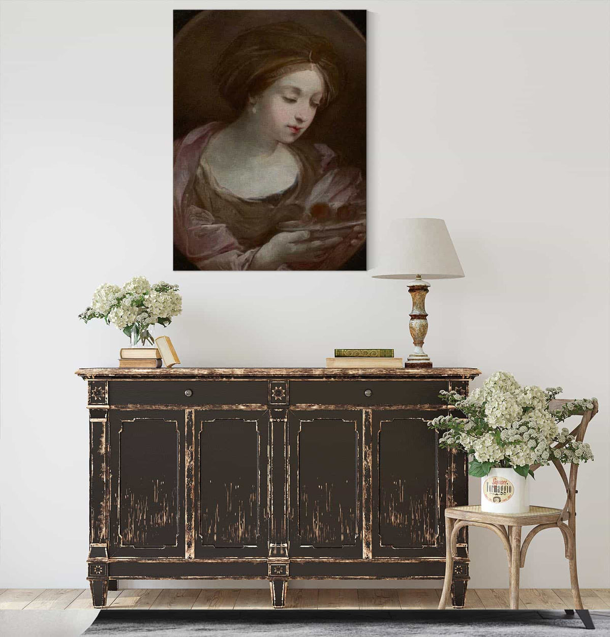 Bust Of A Woman Wearing A Turban   by Guido Reni