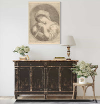 Bust Of A Young Woman With Flowers In Her Hair by Angelica Kauffmann