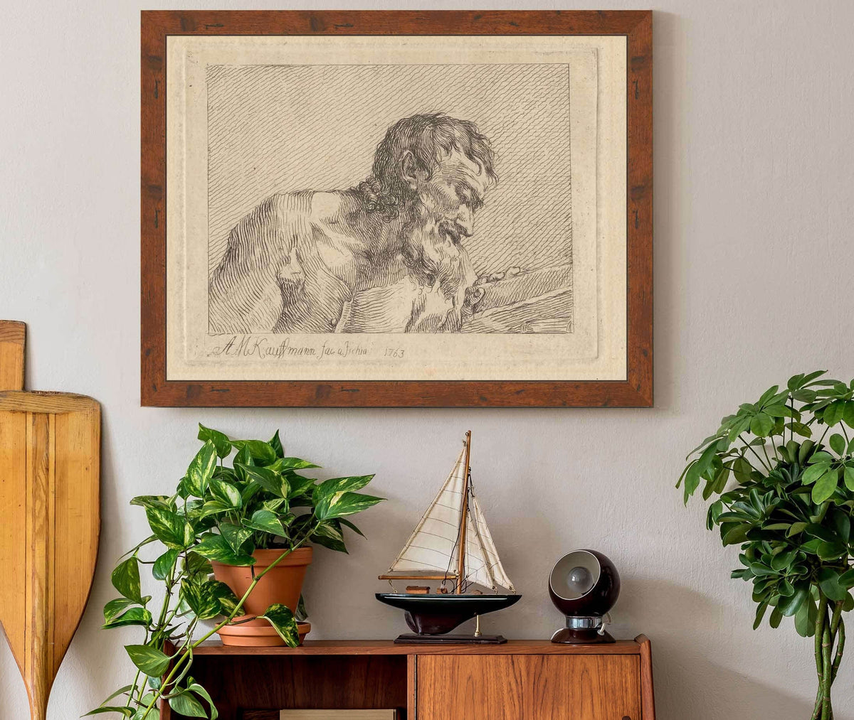 Bust Of An Old Man by Angelica Kauffmann