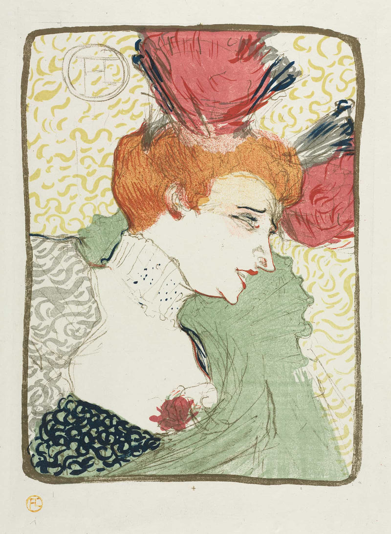 Bust Of Mademoiselle Lender by Henri De Toulouse Lautrec