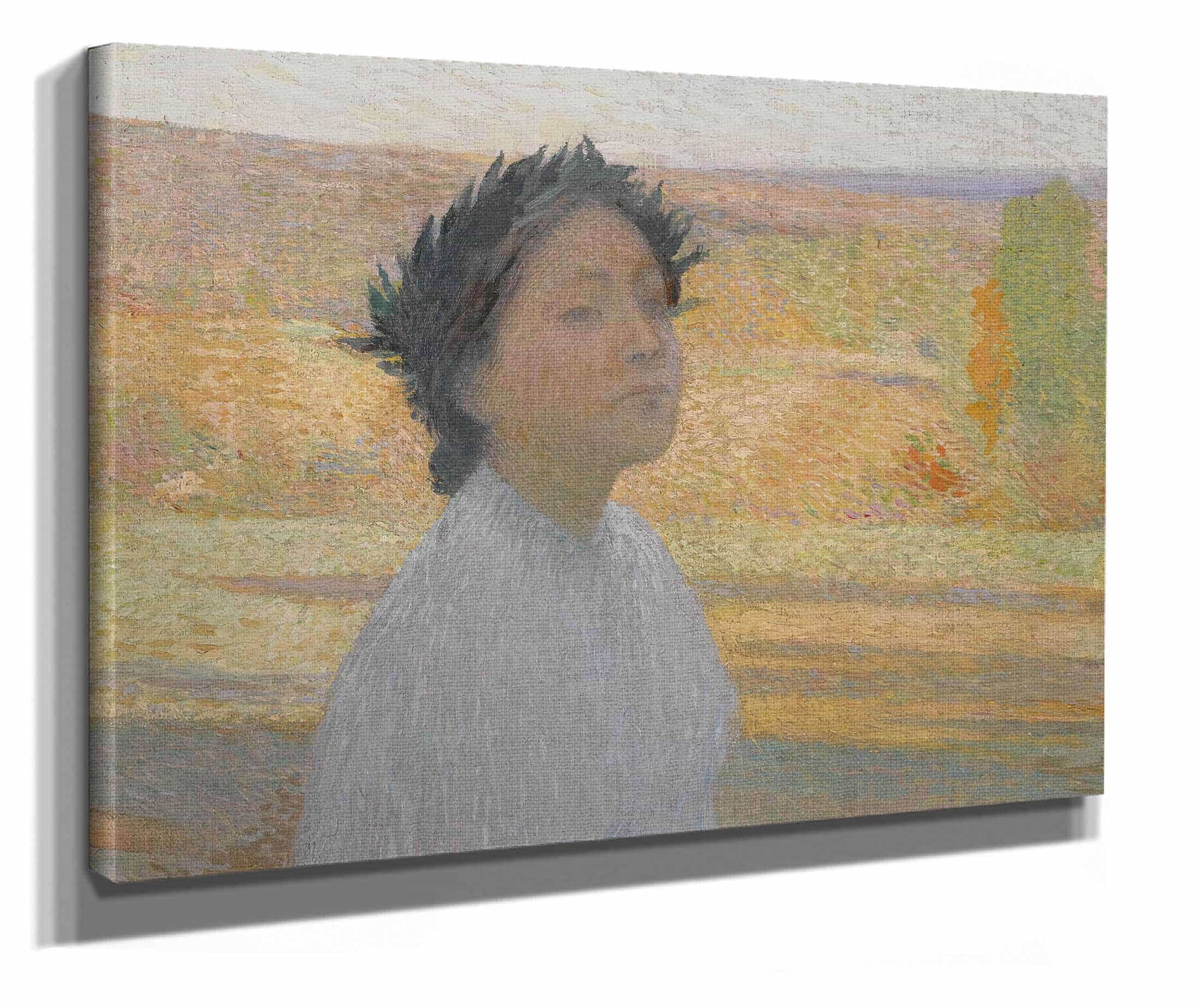 Buste De Jeune Fille Avec Un Couronne De Laurier by Henri Martin