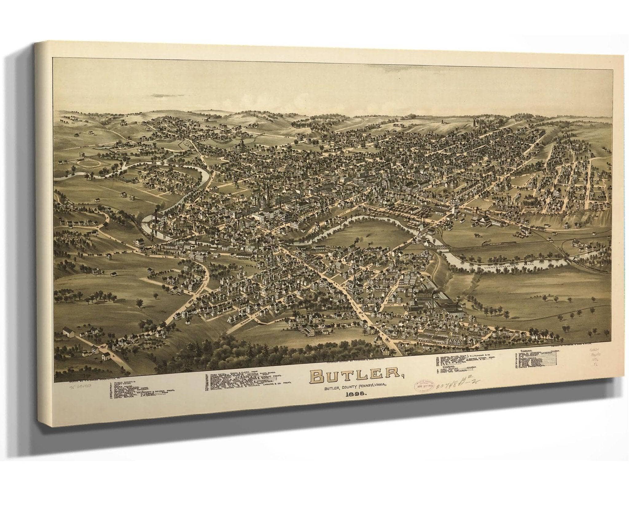 Butler Butler County Pennsylvania 1896  State Of Pennsylvania
