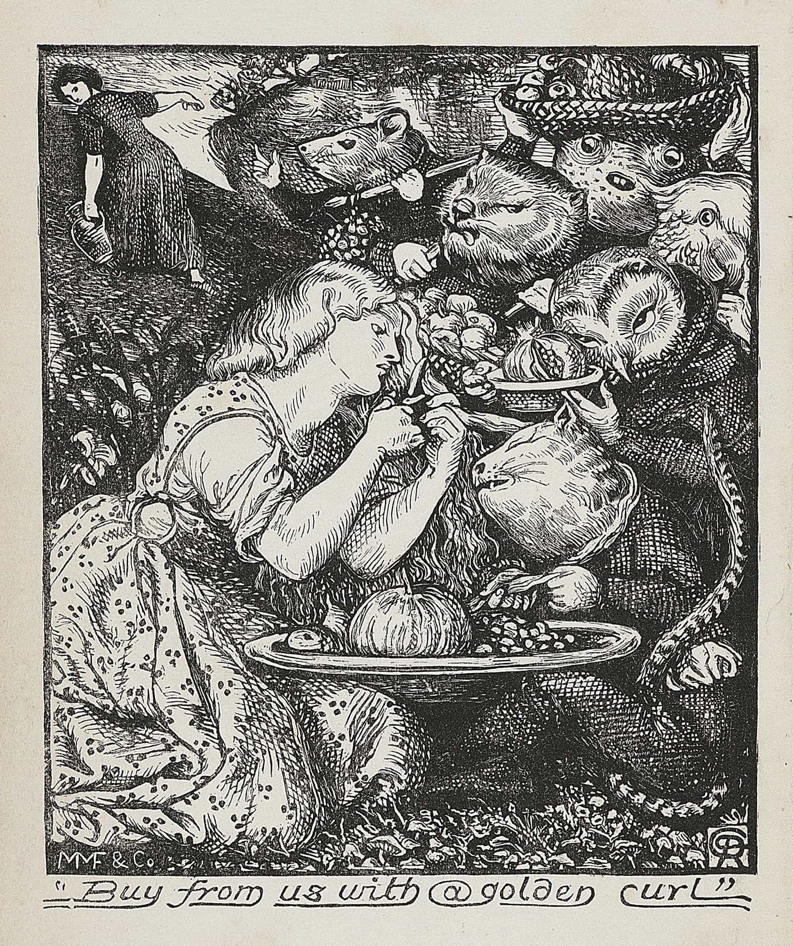 Buy From Us With A Golden Curl by Dante Gabriel Rossetti