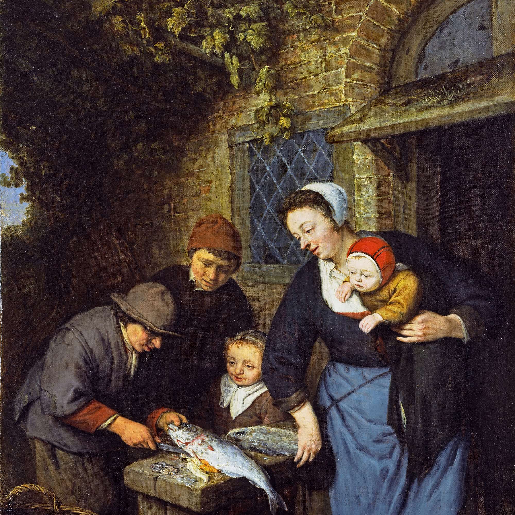Buying Fish by Adriaen Van Ostade