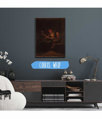 By The Spinning Wheel by Adolph Tidemand