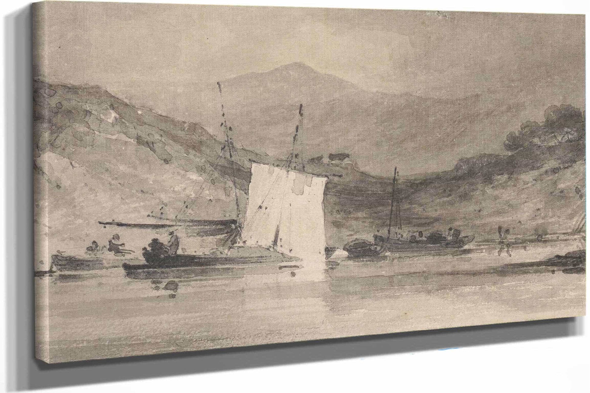 Cader Idris From The Mawddach Estuary Above Barmouth by John Sell Cotman