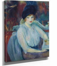 Cafe Lafayette Portrait Of Kay Laurell by William James Glackens