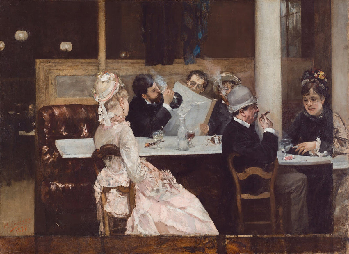 Cafe Scene In Paris by Henri Gervex
