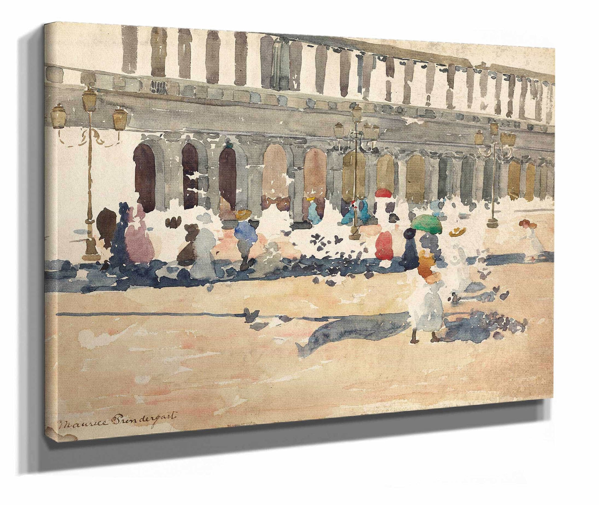 Caffe Florian In Venice by Maurice Prendergast