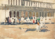 Caffe Florian In Venice by Maurice Prendergast
