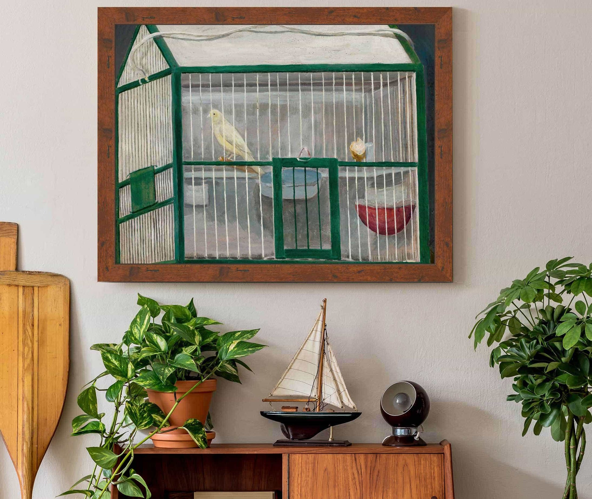 Cage With A Canary by Tadeusz Makowski