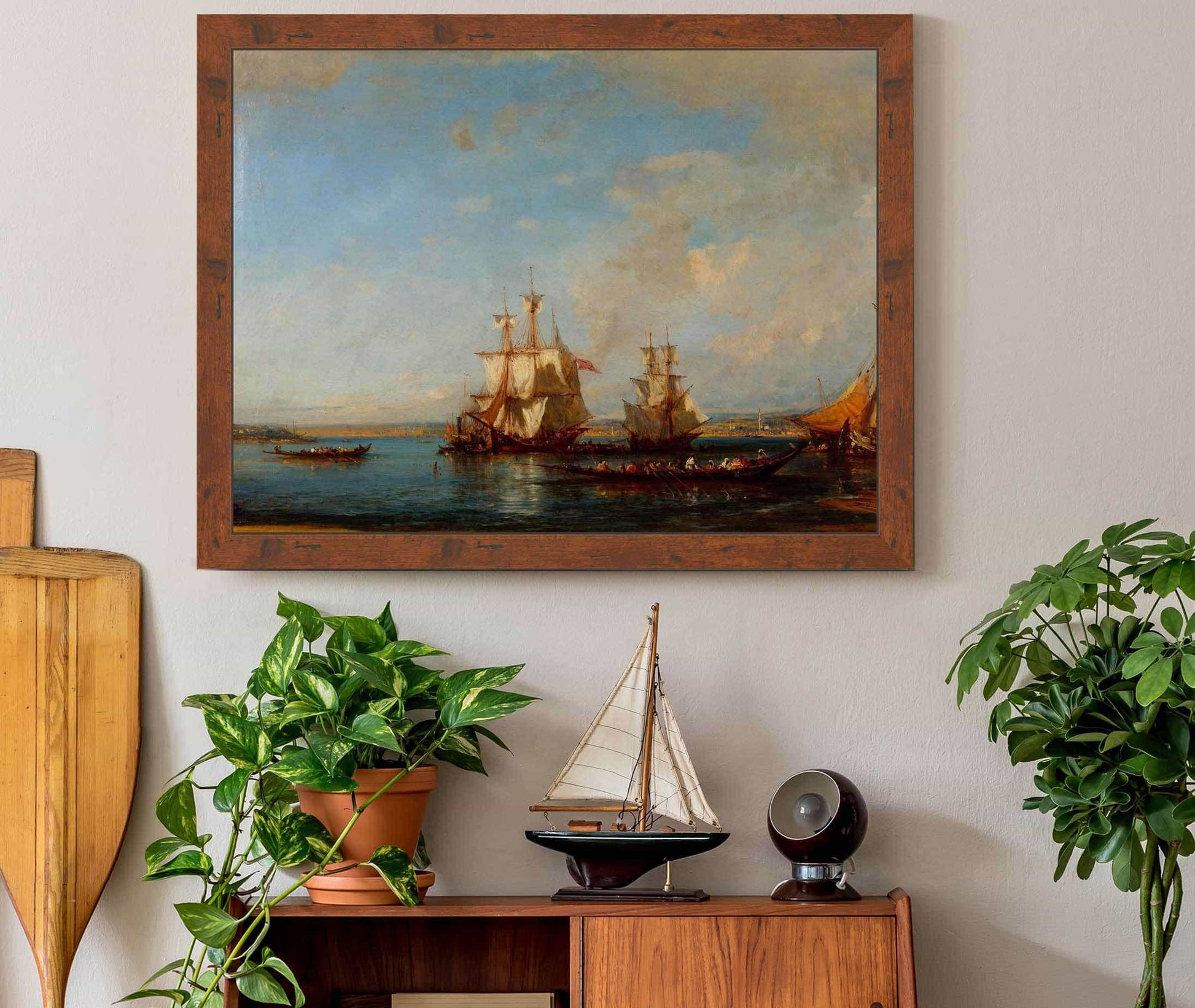 Caiques And Sailboats At The Bosphorus by Felix Ziem