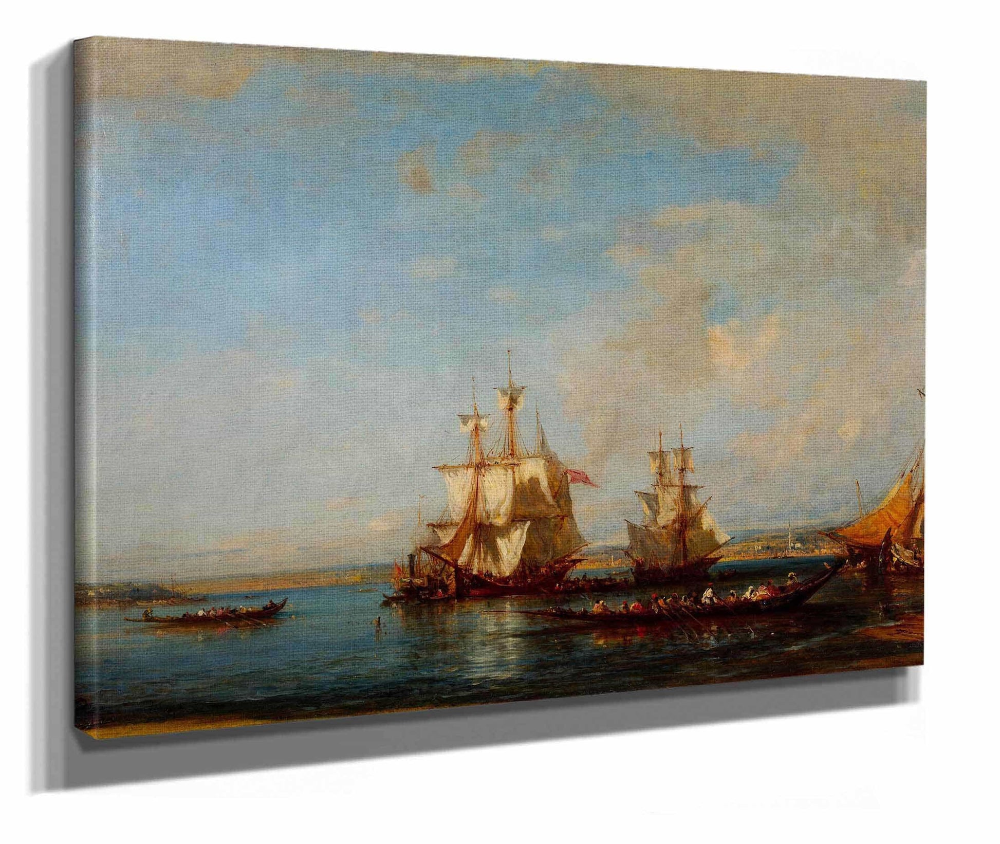 Caiques And Sailboats At The Bosphorus by Felix Ziem