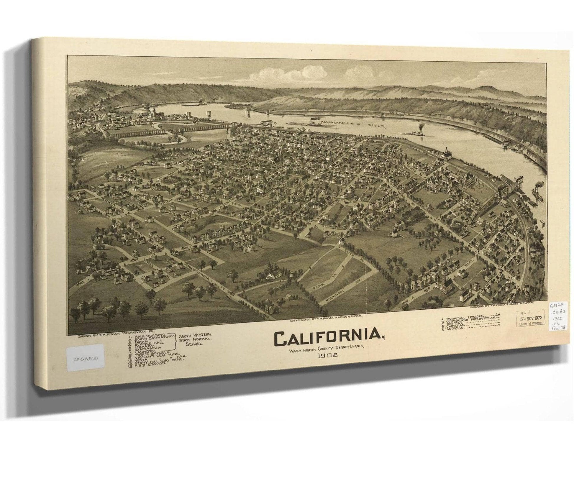 California Washington County Pennsylvania 1902  State Of California