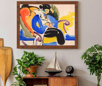 Calligraphic # Woman On Chair by Henry Lyman Sayen