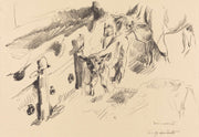 Calves Kalber by Lovis Corinth
