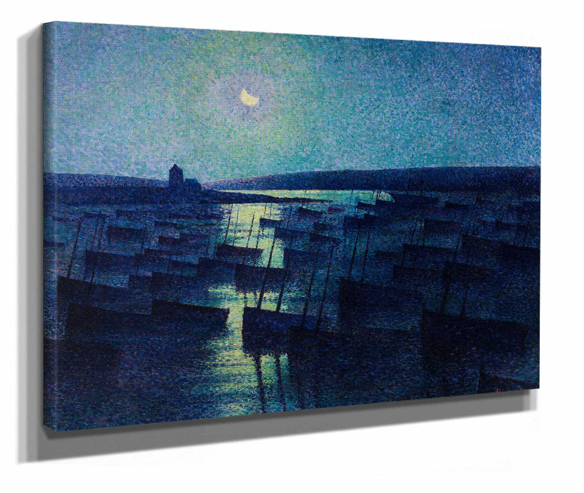 Camaret Moonlight And Fishing Boats by Maximilien Luce