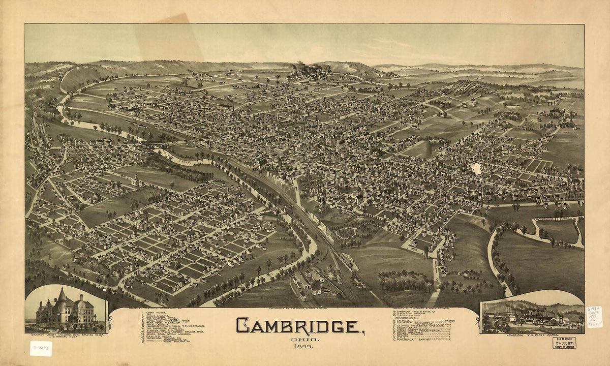 Cambridge Ohio 1899  State Of Ohio