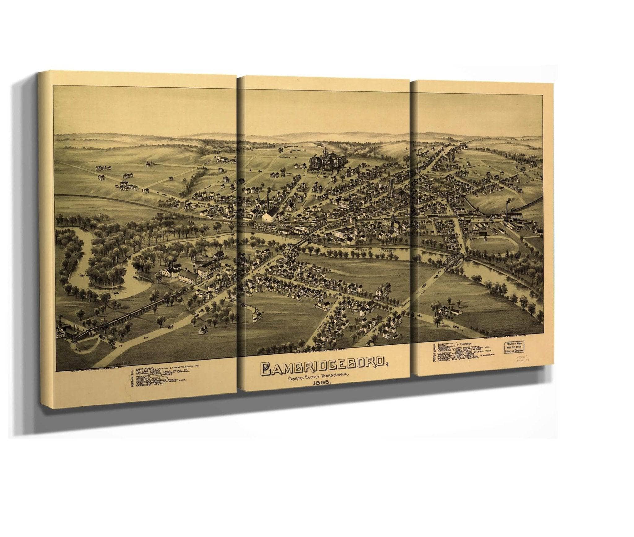 Cambridgeboro Crawford County Pennsylvania 1895  State Of Pennsylvania