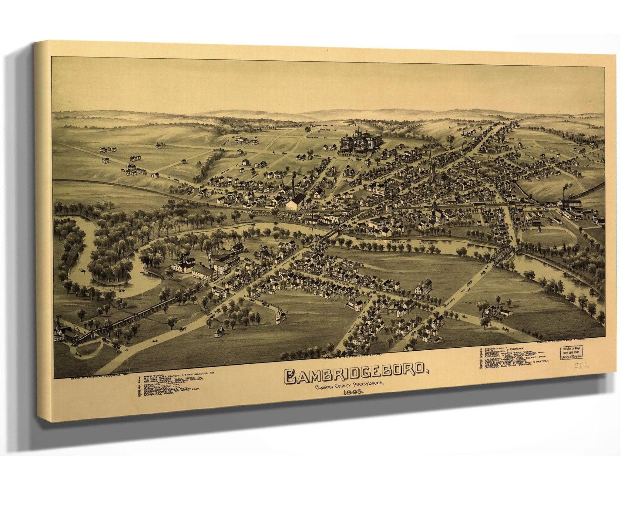 Cambridgeboro Crawford County Pennsylvania 1895  State Of Pennsylvania