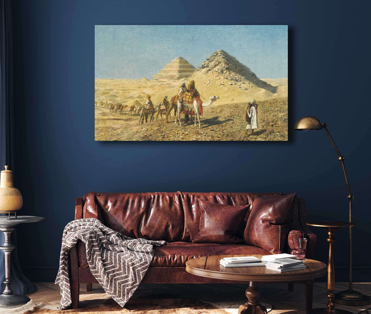 Camel Caravan Amid The Pyramids Egypt by Edwin Lord Weeks