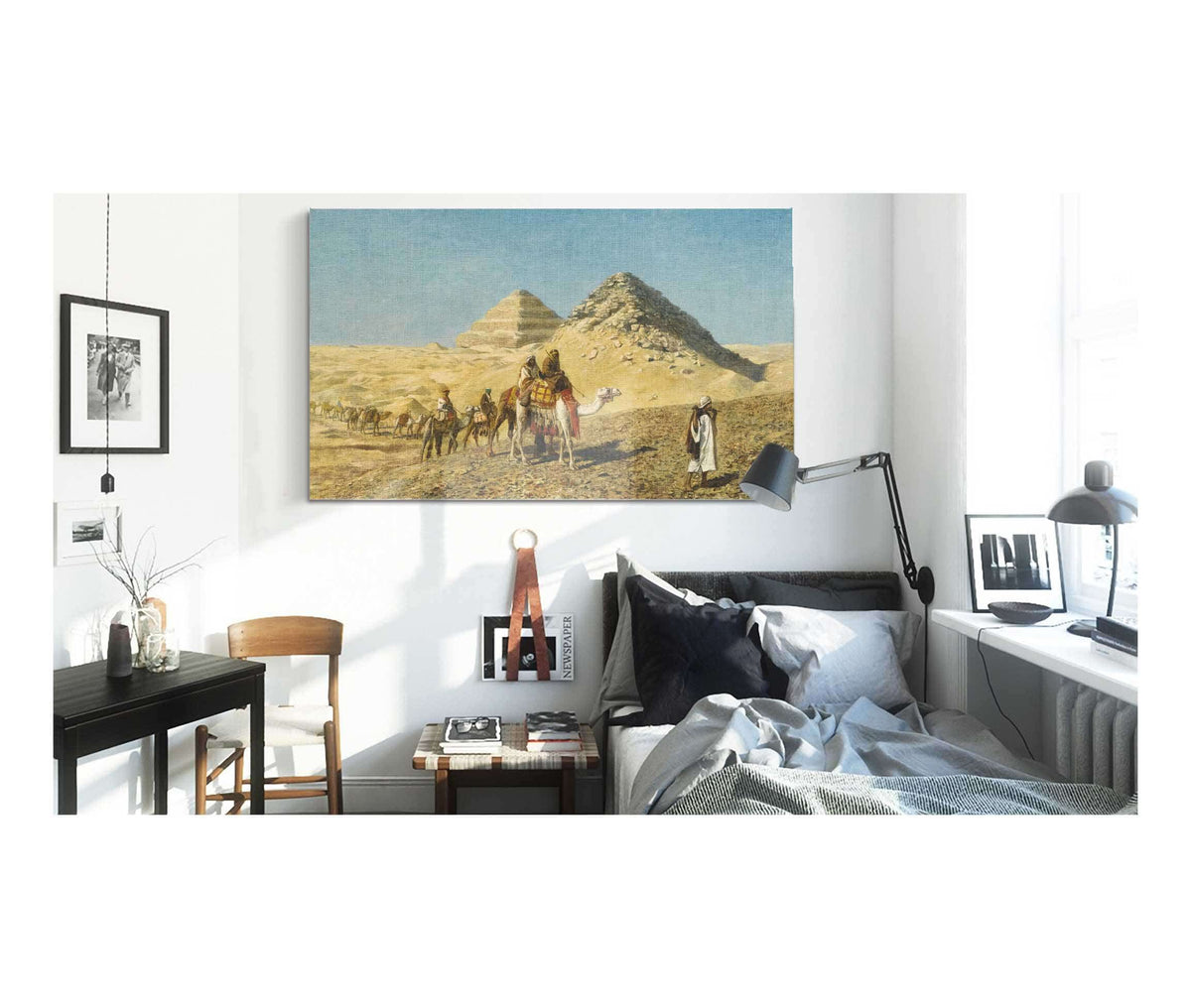 Camel Caravan Amid The Pyramids Egypt by Edwin Lord Weeks