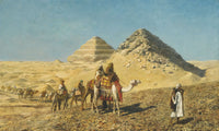 Camel Caravan Amid The Pyramids Egypt by Edwin Lord Weeks