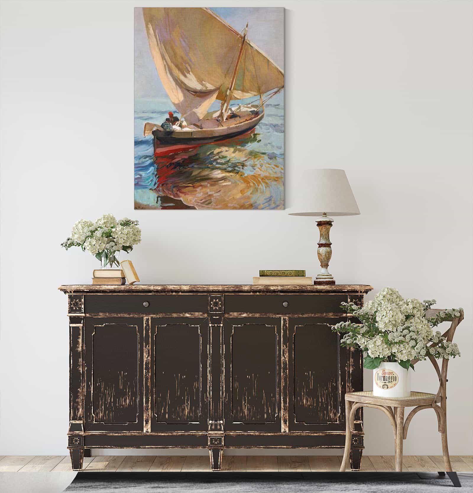 Camino De La Pesca Valencia Setting Out To Sea Valencia by Joaquin Sorolla