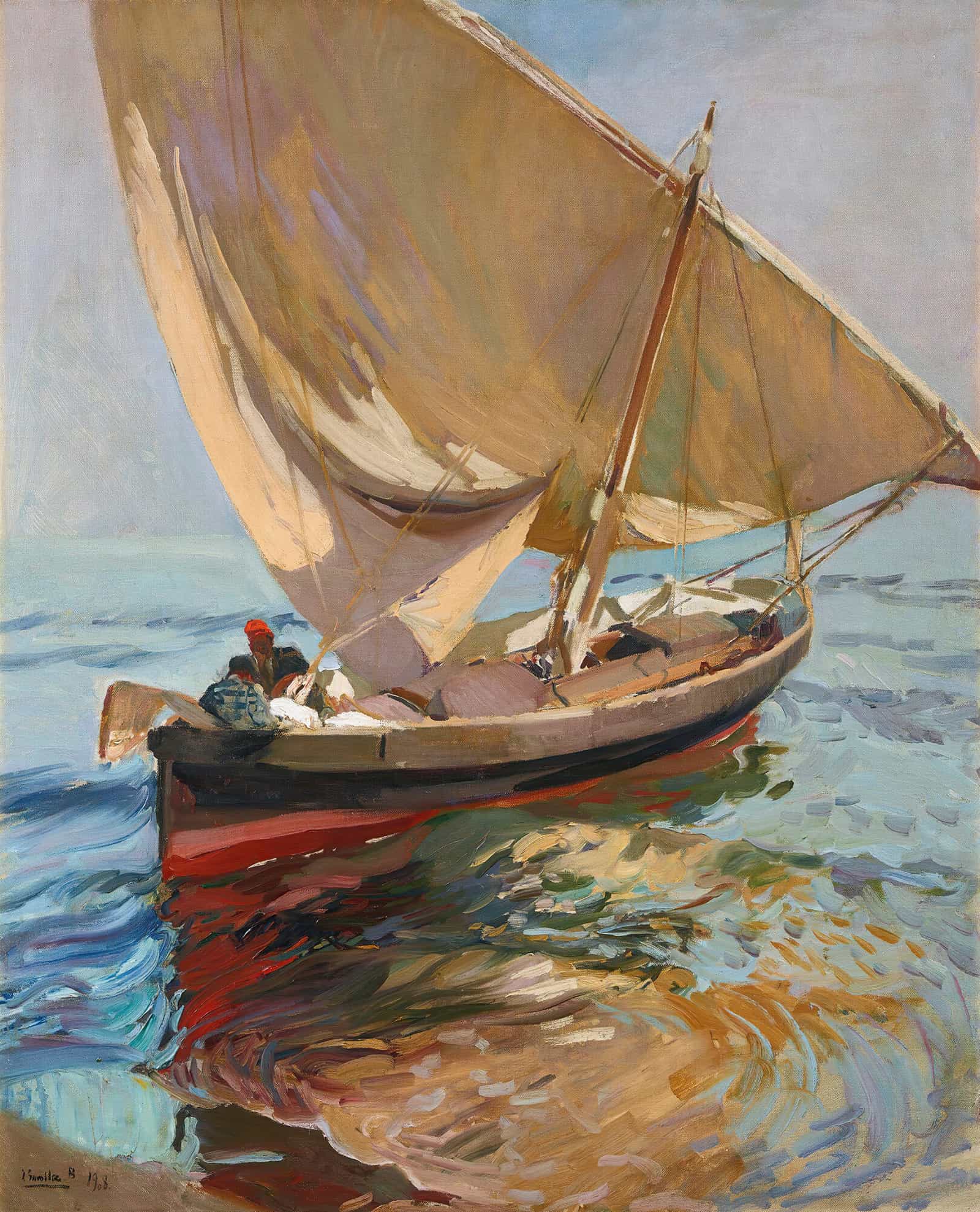 Camino De La Pesca Valencia Setting Out To Sea Valencia by Joaquin Sorolla