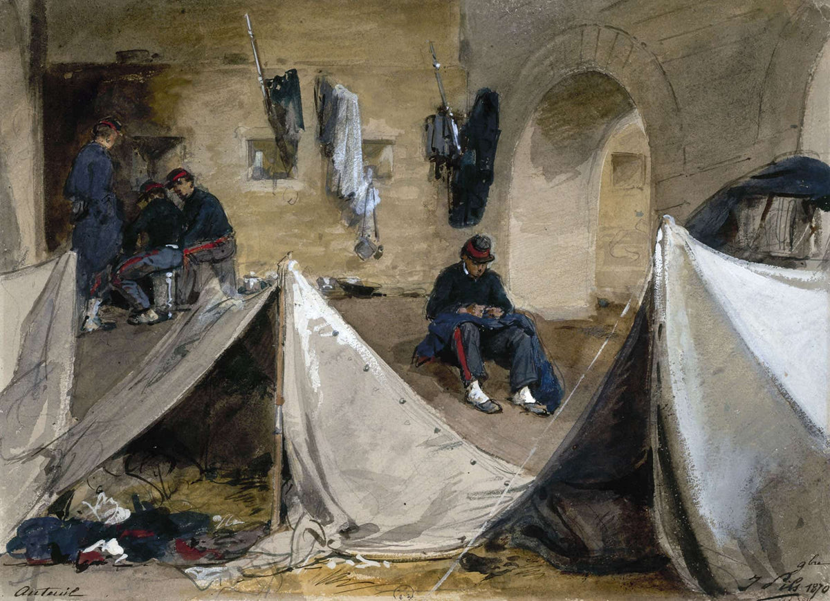 Campement De Mobiles Bretons Sous Le Viaduc Dauteuil En by Isidore Pils