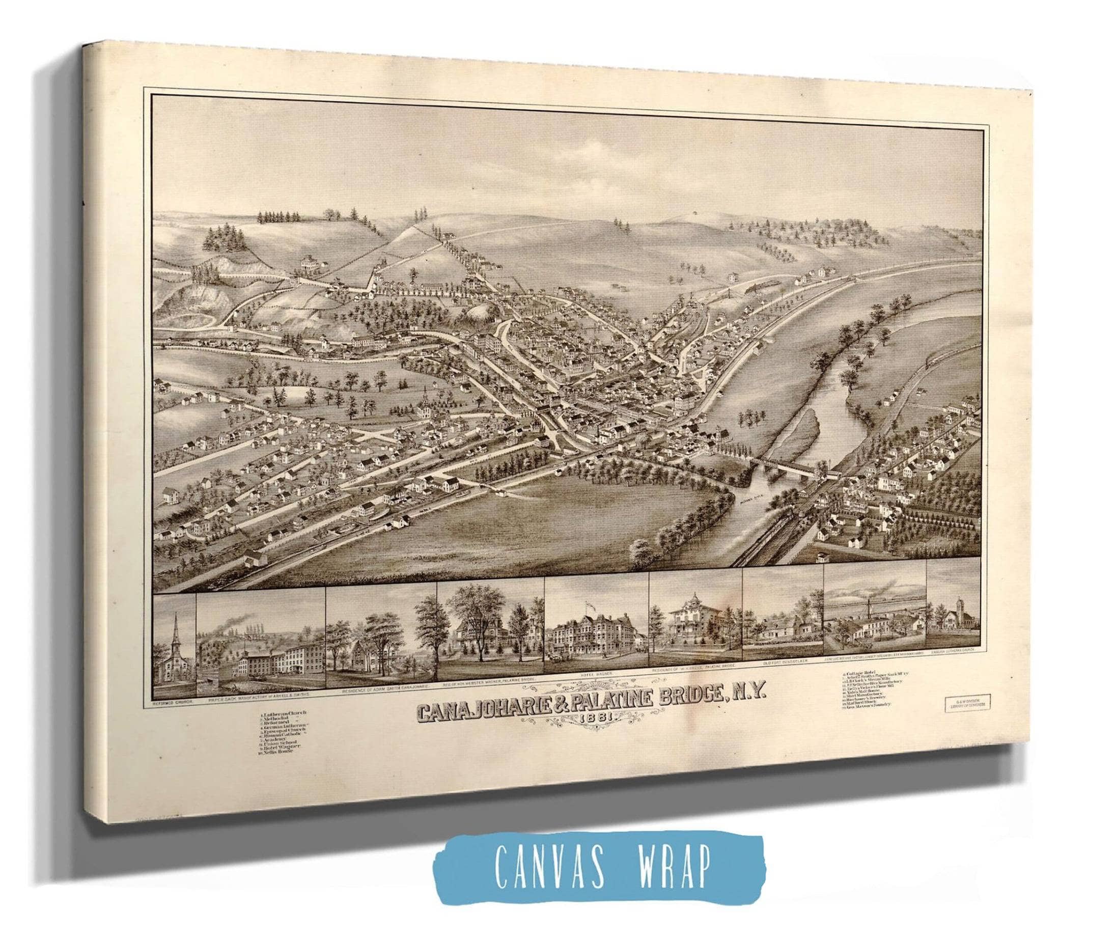 Canajoharie & Palatine Bridge Ny 1881 State of New York