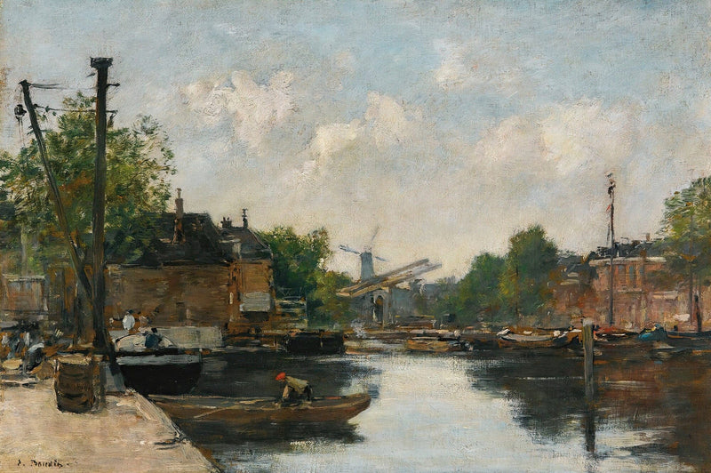 Canal A Rotterdam by Eugene Boudin