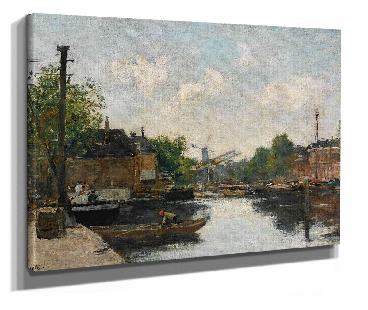 Canal A Rotterdam by Eugene Boudin