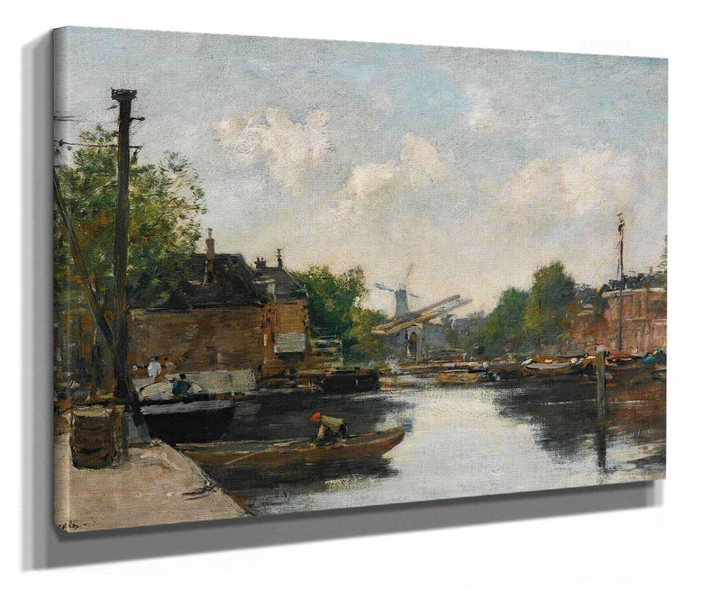 Canal A Rotterdam by Eugene Boudin