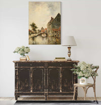 Canal Interieur De La Ville De Dordrecht by Johan Barthold Jongkind