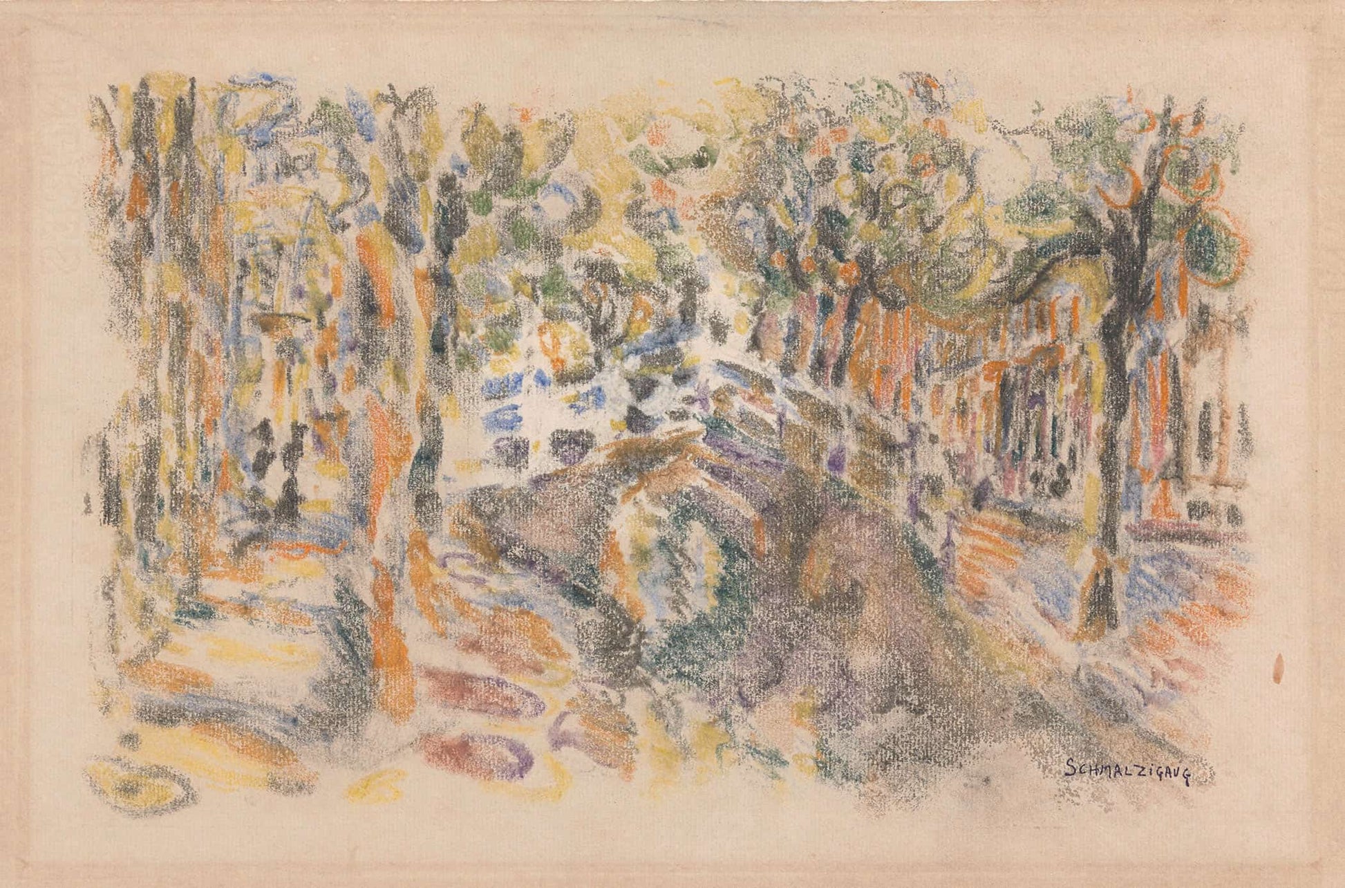 Canal With Bridge by Jules Schmalzigaug