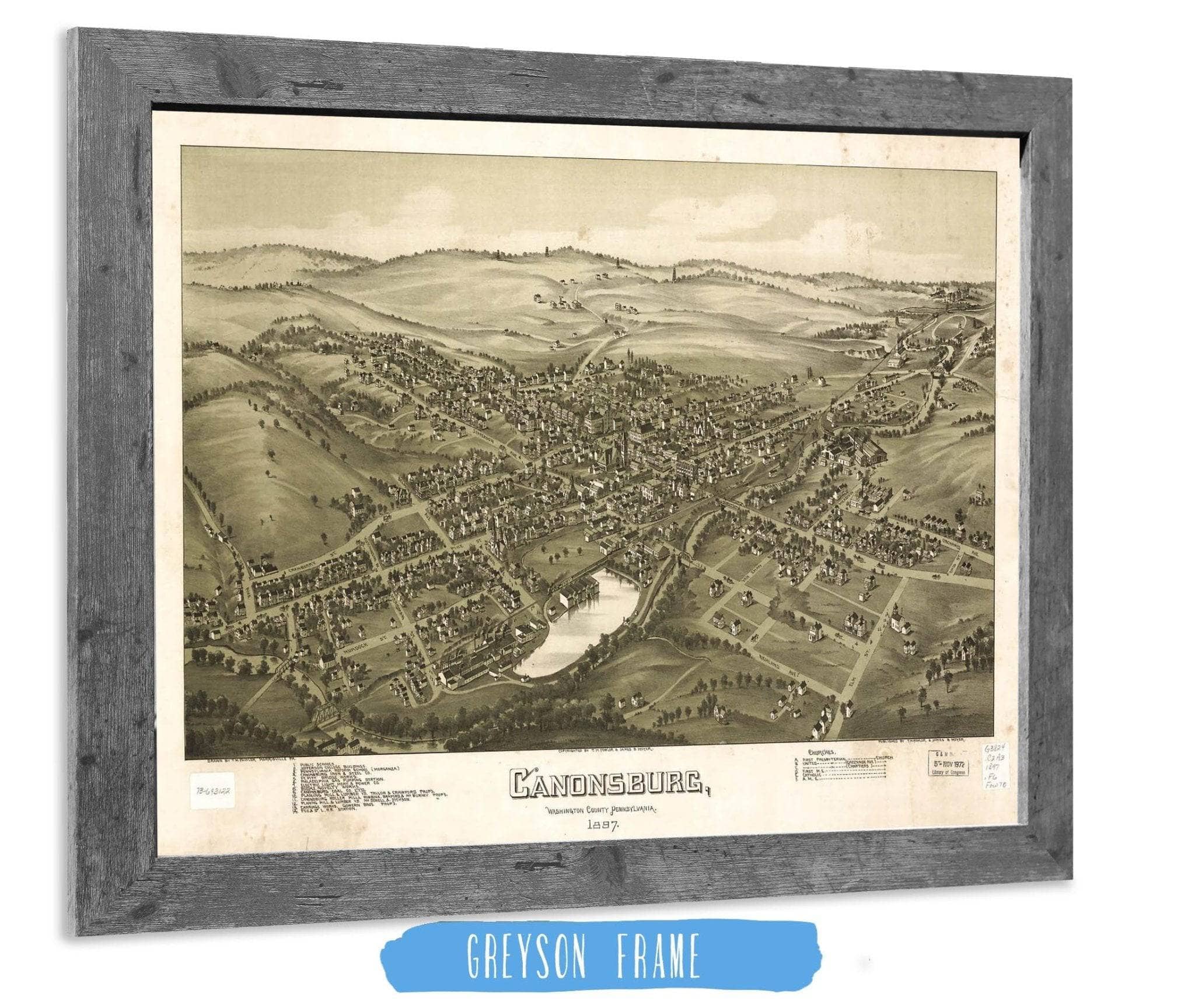 Canonsburg Washington County Pennsylvania 1897 State of Pennsylvania