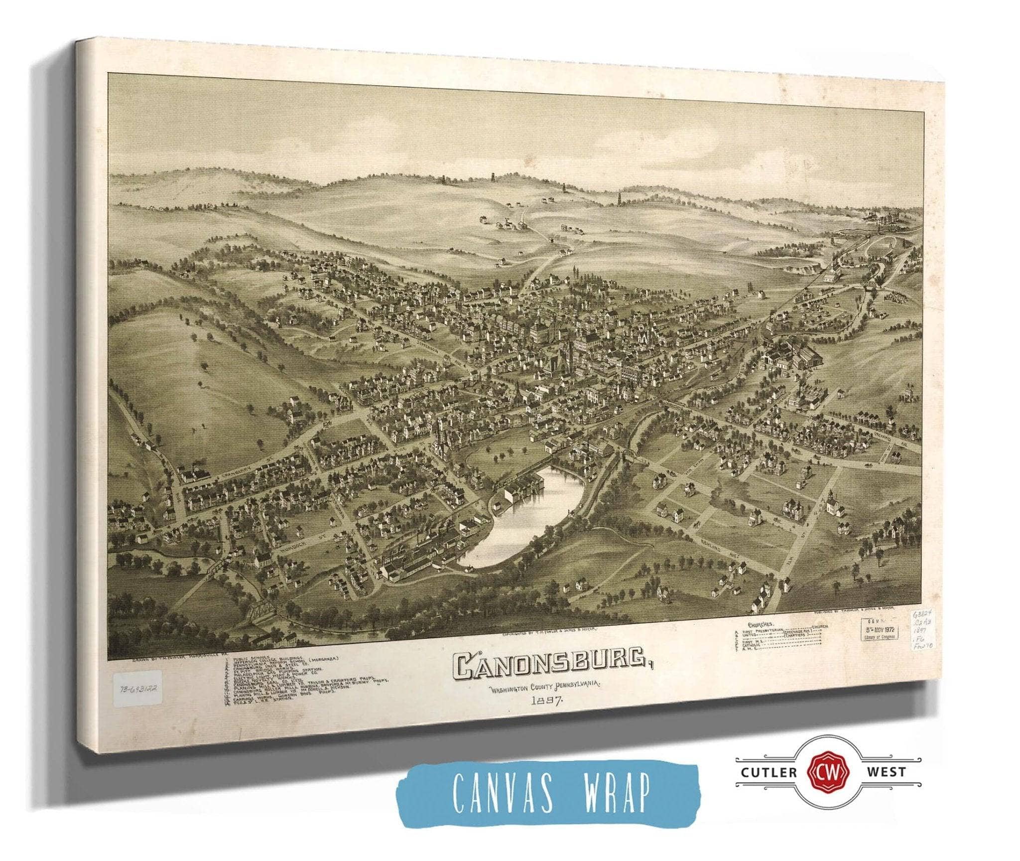 Canonsburg Washington County Pennsylvania 1897 State of Pennsylvania