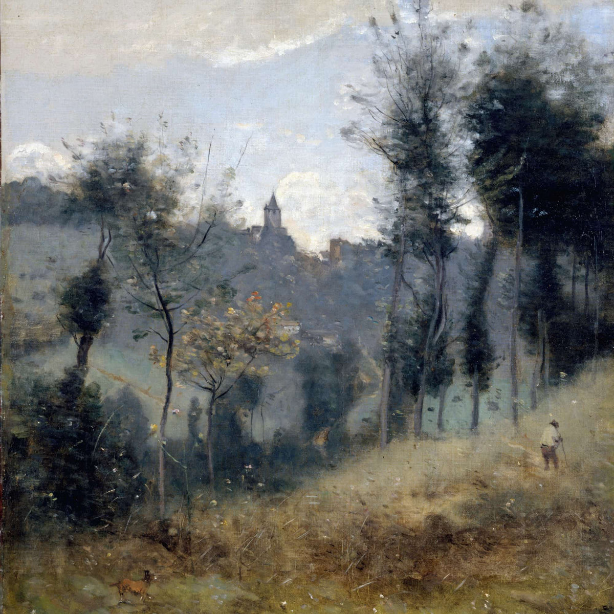 Canteleu by Jean Baptiste Camille Corot