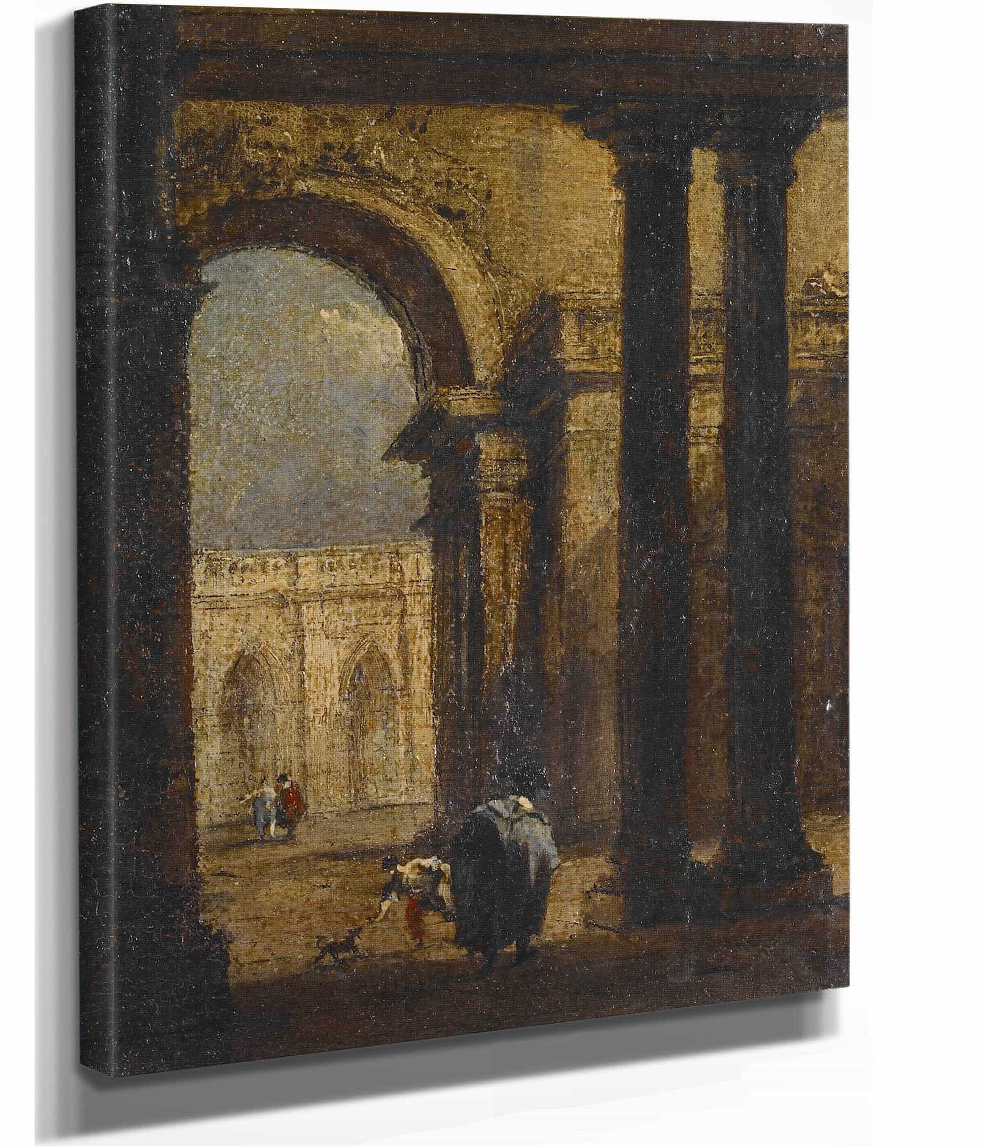 Capriccio A Palace Courtyard by Francesco Guardi