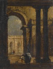 Capriccio A Palace Courtyard by Francesco Guardi
