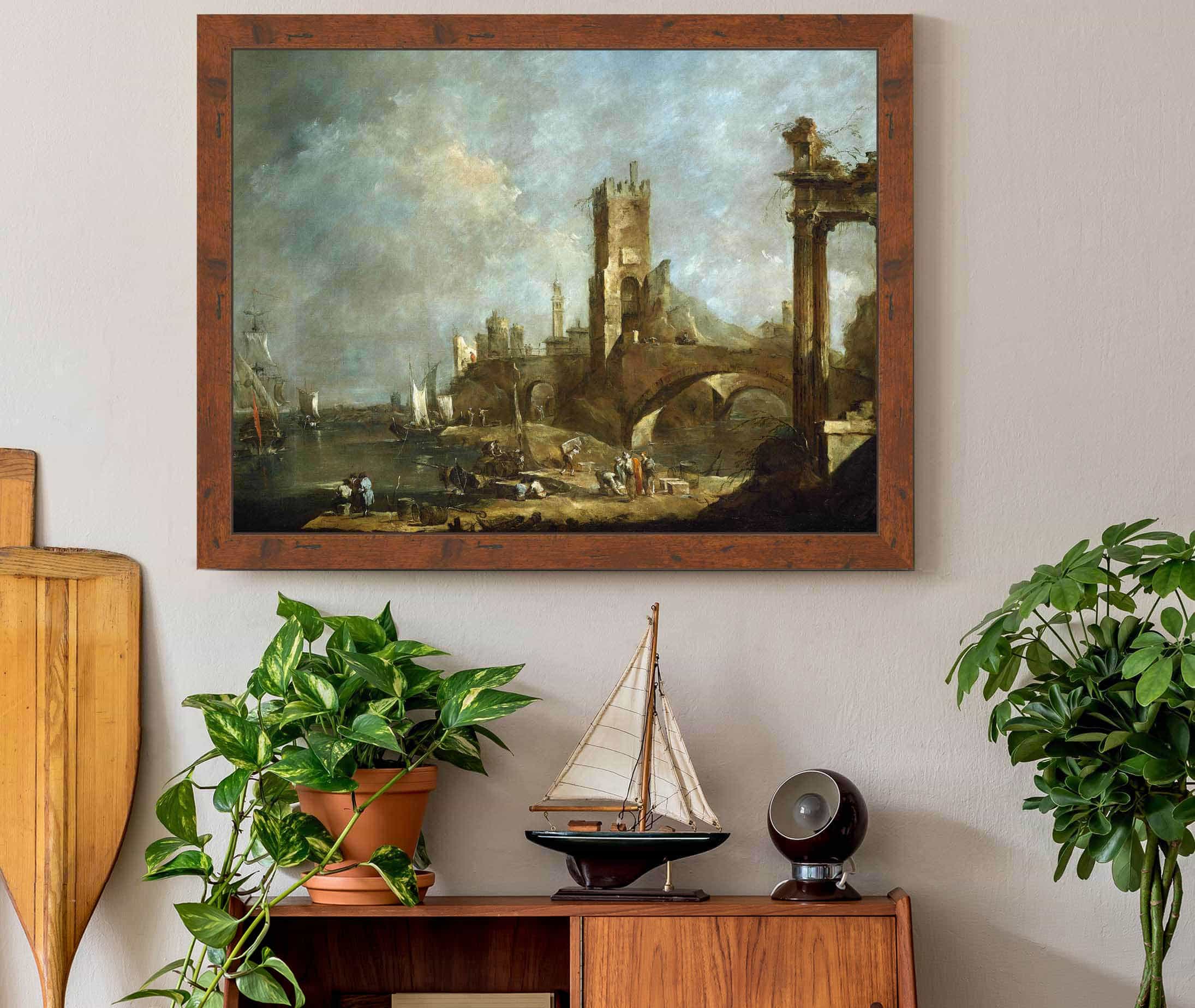 Capriccio Of A Harbor by Francesco Guardi