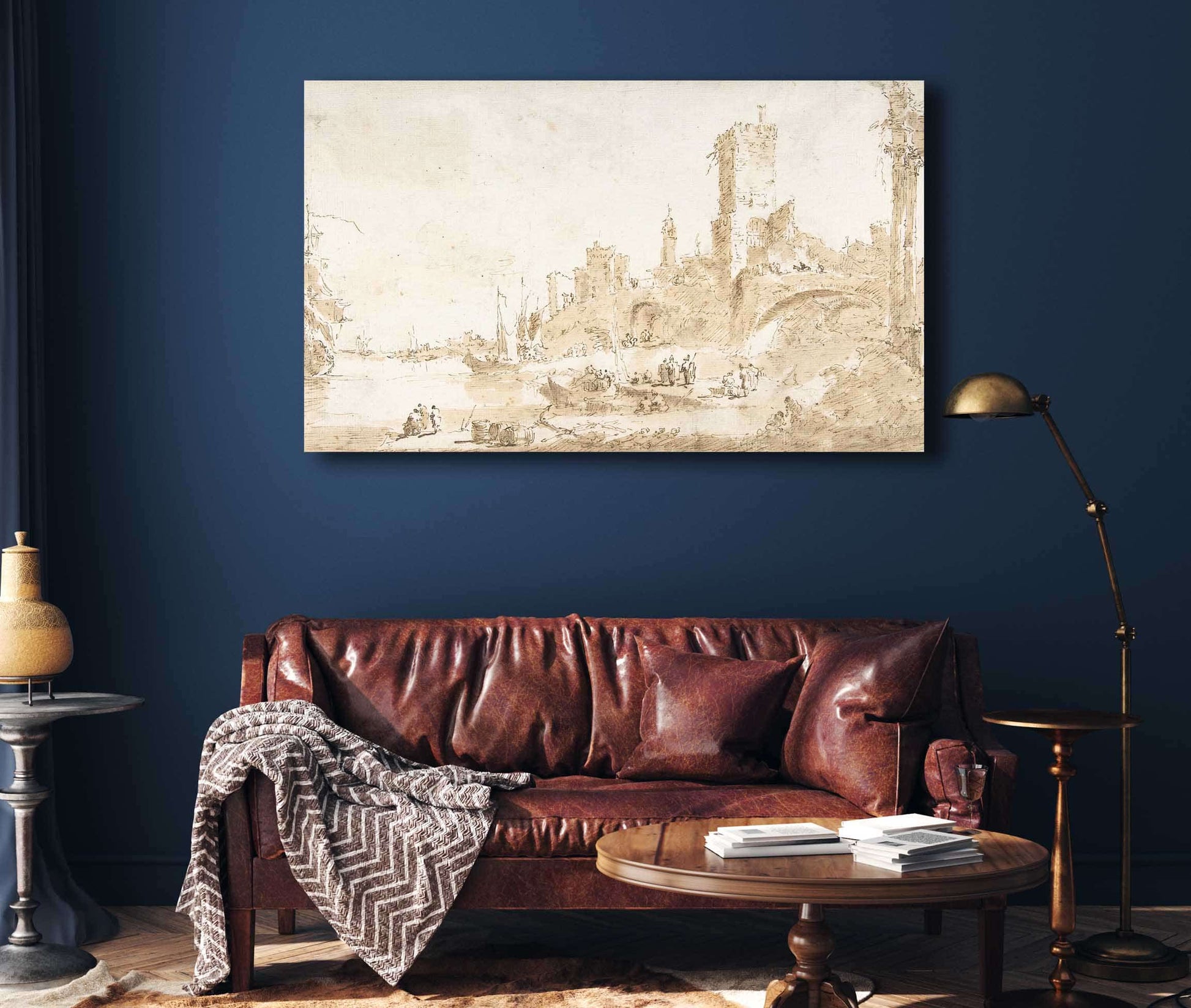 Capriccio With A Seaport And Classical Ruins   by Francesco Guardi