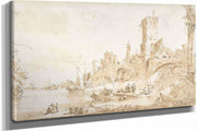 Capriccio With A Seaport And Classical Ruins   by Francesco Guardi