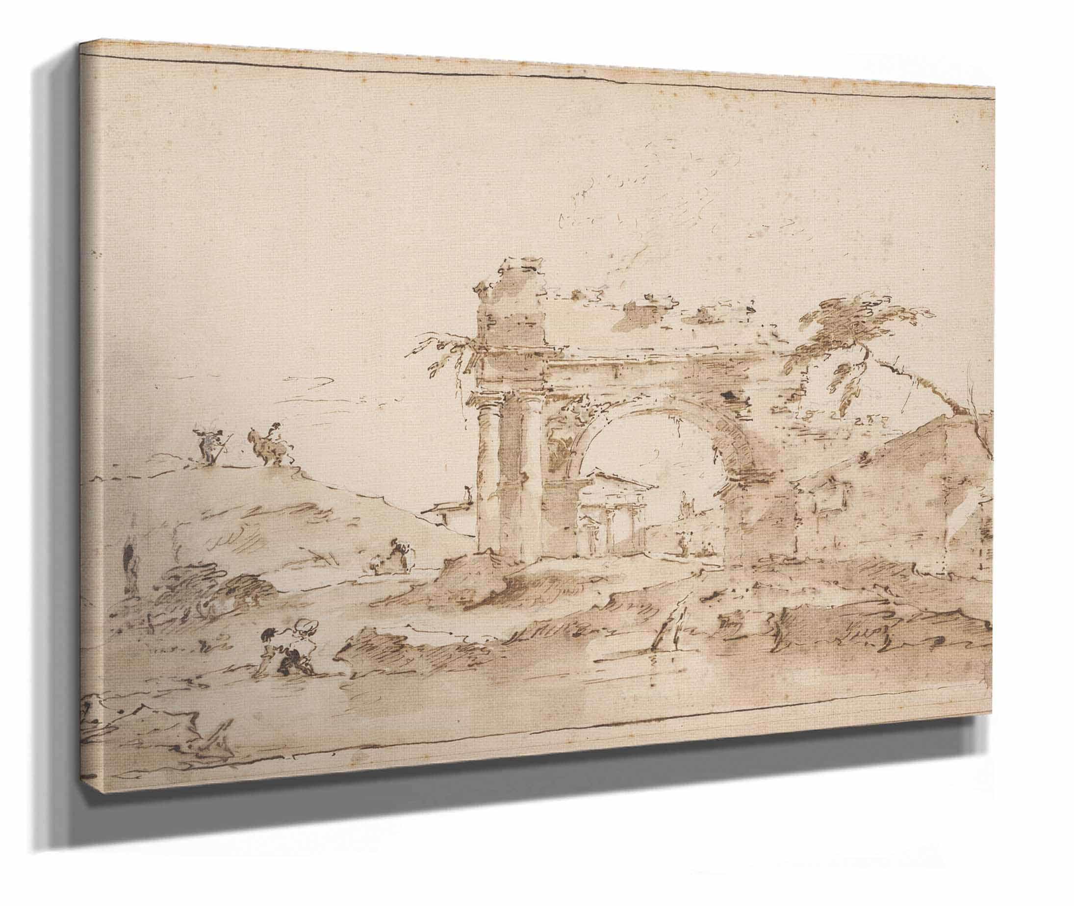 Capriccio With Roman Ruins Th Century by Francesco Guardi
